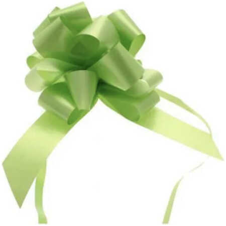 Poly Ribbon Pull Bow - Lime Green