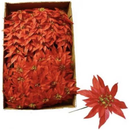 5'' Plastic Poinsettia Picks