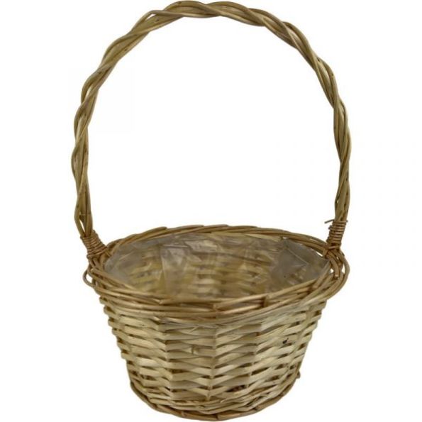 Willow Handled Basket 25cm, The Baggery Sundries UK Ltd Willow Handled Basket 25cm