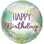 ECO Balloon - Birthday Leaves (18 inch)