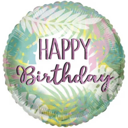 ECO Balloon - Birthday Leaves (18 inch)