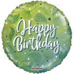 ECO  Balloon - Birthday Green Motifs (18 inch)