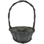 Grey Willow Handled Basket 30cm