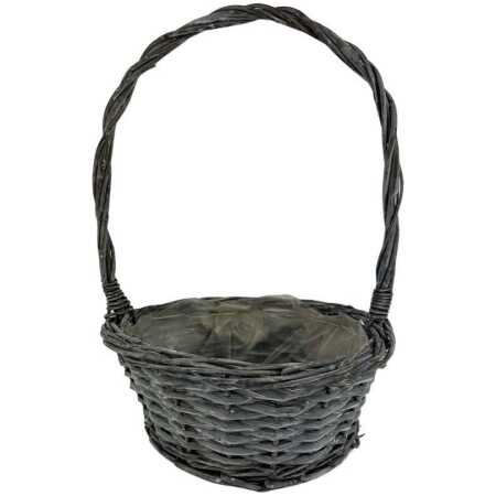Grey Willow Handled Basket 30cm
