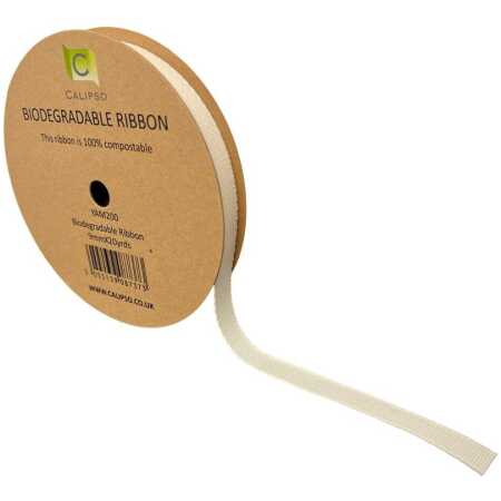 Ivory Biodegradable Ribbon 9mm