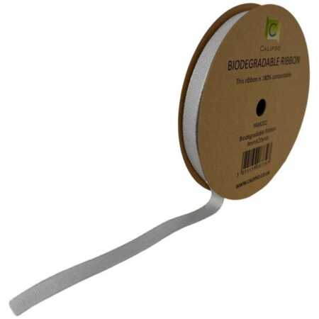 Grey Biodegradable Ribbon 9mm
