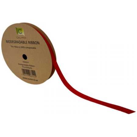 Red Biodegradable Ribbon 9mm