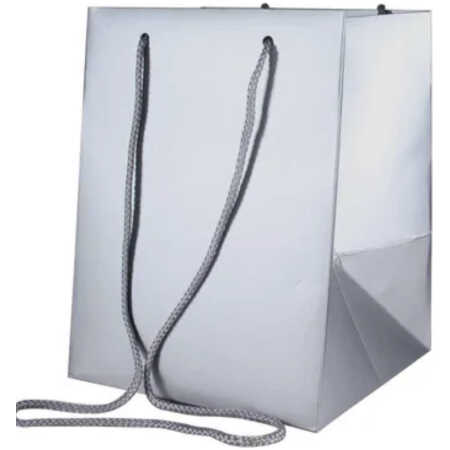 Metallic Silver Hand Tie Bag