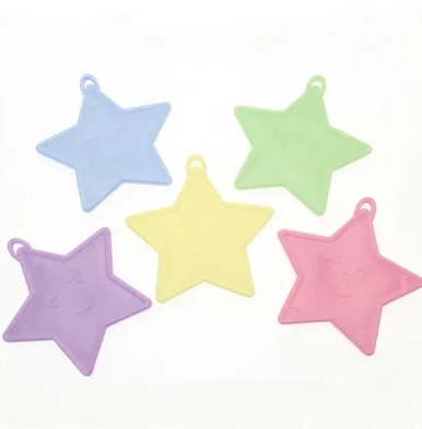 Assorted Pastel Star Shape Weights, The Baggery Sundries UK Ltd Assorted Pastel Star Shape Weights