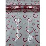 Valentine's Large Red Hearts Cellophane
