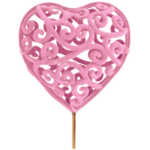 Mother's Day Pink Heart Pick