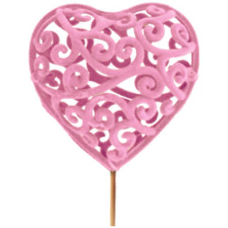 Mother's Day Pink Heart Pick