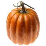 Artificial Orange Autumn Pumpkin 32cm in Diameter With Stalk