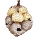 Artificial 10 x Grey/Stone and Cream Pumpkin Fruit Assortment