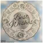 Best Wishes Foil Balloon Silver Flower