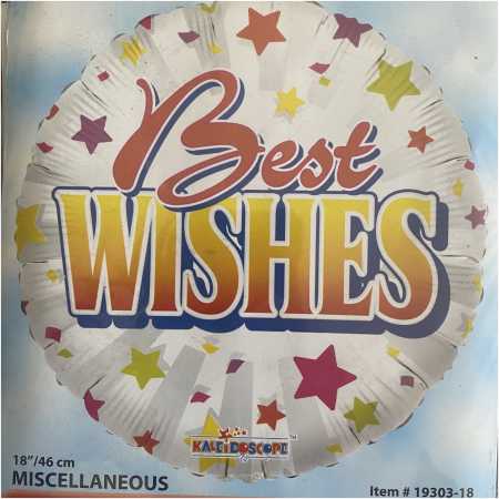 Best Wishes Foil Balloon Stars 2, The Baggery Sundries UK Ltd Best Wishes Foil Balloon Stars 2