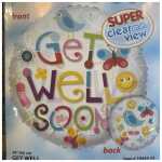 Get Well Soon Foil Balloon Colourful Bird