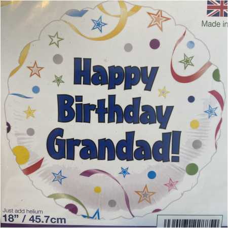 Happy Birthday Foil Balloon Grandad, The Baggery Sundries UK Ltd Happy Birthday Foil Balloon Grandad