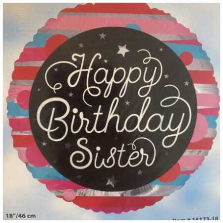 Happy Birthday Foil Balloon Sister