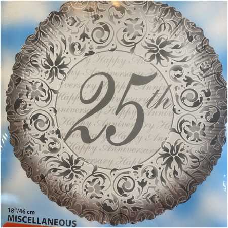 Marriage Foil Balloon 25th Anniversary, The Baggery Sundries UK Ltd Marriage Foil Balloon 25th Anniversary