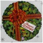 Seasons Greetings Holographic Balloon Holly