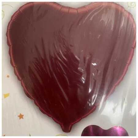 Shape Foil Balloon Burgundy Heart