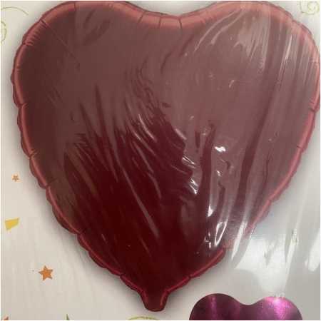 Shape Foil Balloon Burgundy Heart, The Baggery Sundries UK Ltd Shape Foil Balloon Burgundy Heart