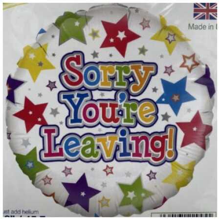 Sorry You're Leaving Foil Balloon Stars