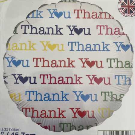 Thank You Foil Balloon Heart, The Baggery Sundries UK Ltd Thank You Foil Balloon Heart
