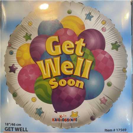 Get Well Soon Foil Balloon, The Baggery Sundries UK Ltd Get Well Soon Foil Balloon