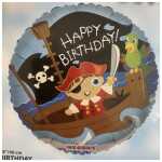Happy Birthday Foil Balloon Pirate