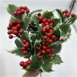 Christmas - 50cm Holly Berry Bush X 14