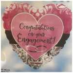 Marriage Foil Balloon Congrats On Engagement Pink