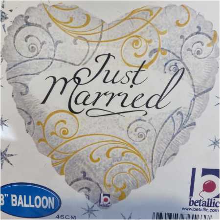 Marriage Foil Balloon Just Married Heart