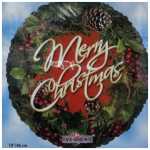 Merry Christmas Foil Balloon Wreath