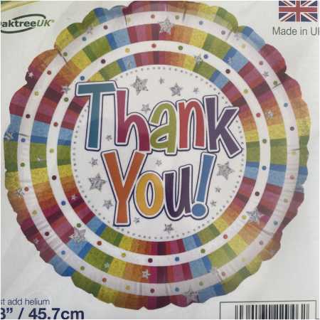 Thank You Foil Balloon Bright, The Baggery Sundries UK Ltd Thank You Foil Balloon Bright