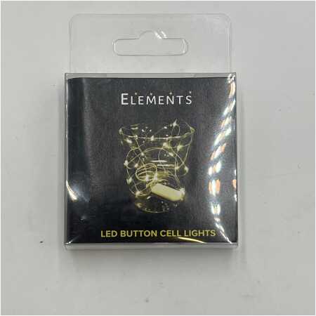 Elements LED Button Cell Light 20 Bulbs Warm White