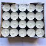 Silver Tea Lights 8 hr box 75