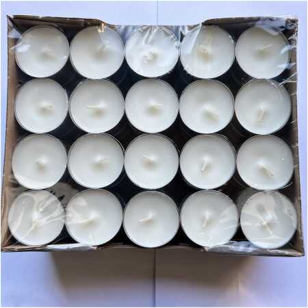 Silver Tea Lights 8 hr box 60