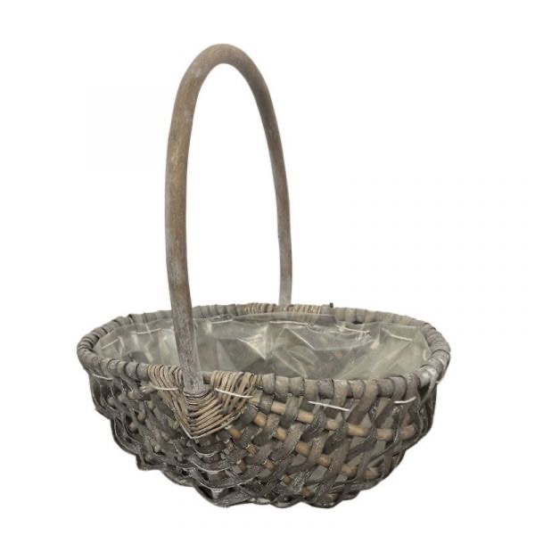 Greywash Oval Trug, The Baggery Sundries UK Ltd Greywash Oval Trug