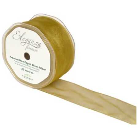 50mm Organza Ribbon - Gold