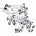 4mm Diamante Branch - Silver (3 bunches x 6 stems per bag)