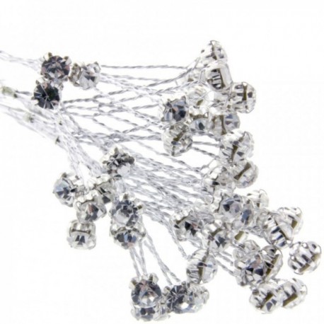 5mm Diamante Branch – Silver (3 bunches x 6 stems per bag), The Baggery Sundries UK Ltd 5mm Diamante Branch – Silver (3 bunches x 6 stems per bag)