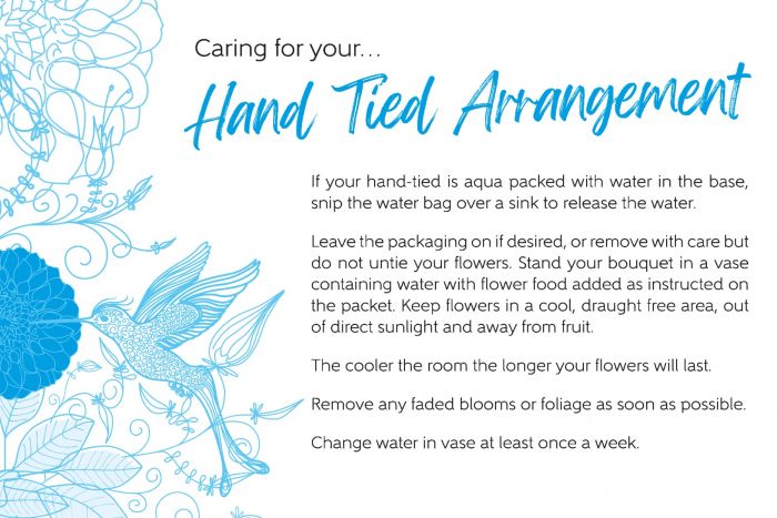 Oasis® Care Card - Hand Tied Arrangement, The Baggery Sundries UK Ltd Oasis® Care Card - Hand Tied Arrangement
