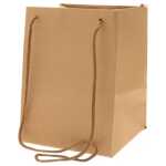 Hand Tie Bag - Natural Kraft With Kraft Handles
