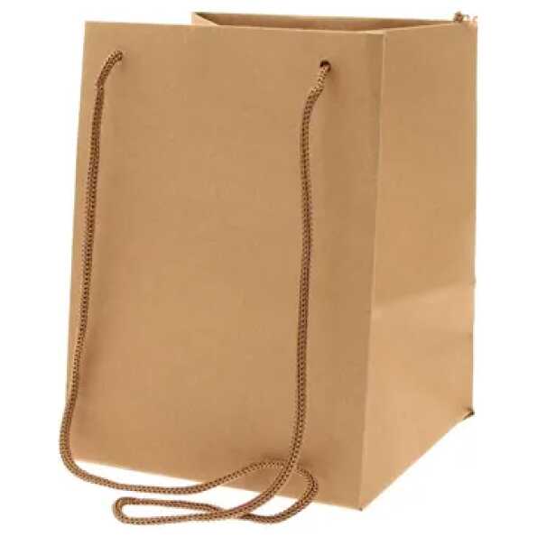 Hand Tie Bag - Natural Kraft With Kraft Handles | The Baggery Sundries ...