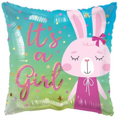 ECO Balloon - Its A Girl Rabbit (18 Inch)