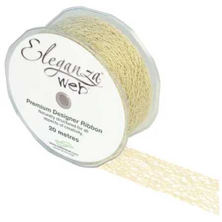 Web Ribbon 38mm x 20m Ivory