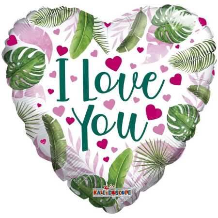 ECO ONE Balloon - Love Hearts and Leaves (18 inch)