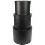 Black Hat Box (Set of 3) (Largest – D19 x H14.4cm)